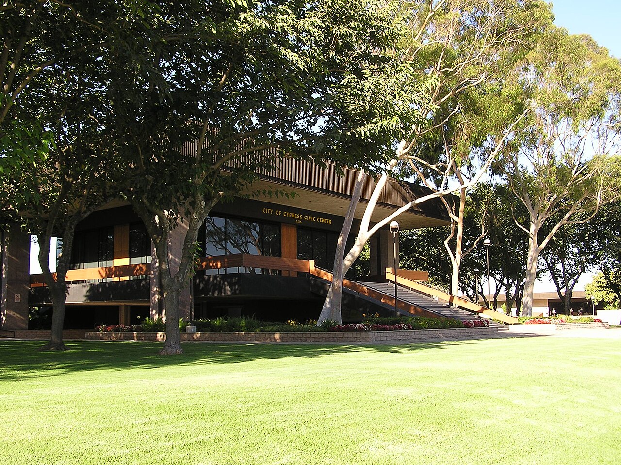 The Cypress City Council Chamber beside City Hall.