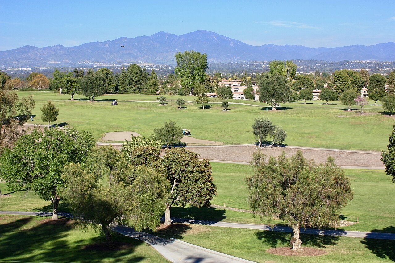 Laguna Woods Village golf course, viewed from the clubhouse.